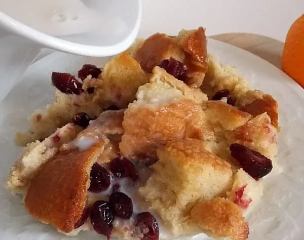 Bread Pudding with Cream