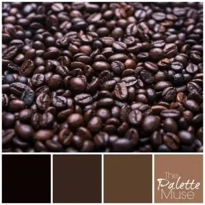 From rich dark brown, to creamy hazelnut, this coffee palette will wake you up! ThePaletteMuse.com