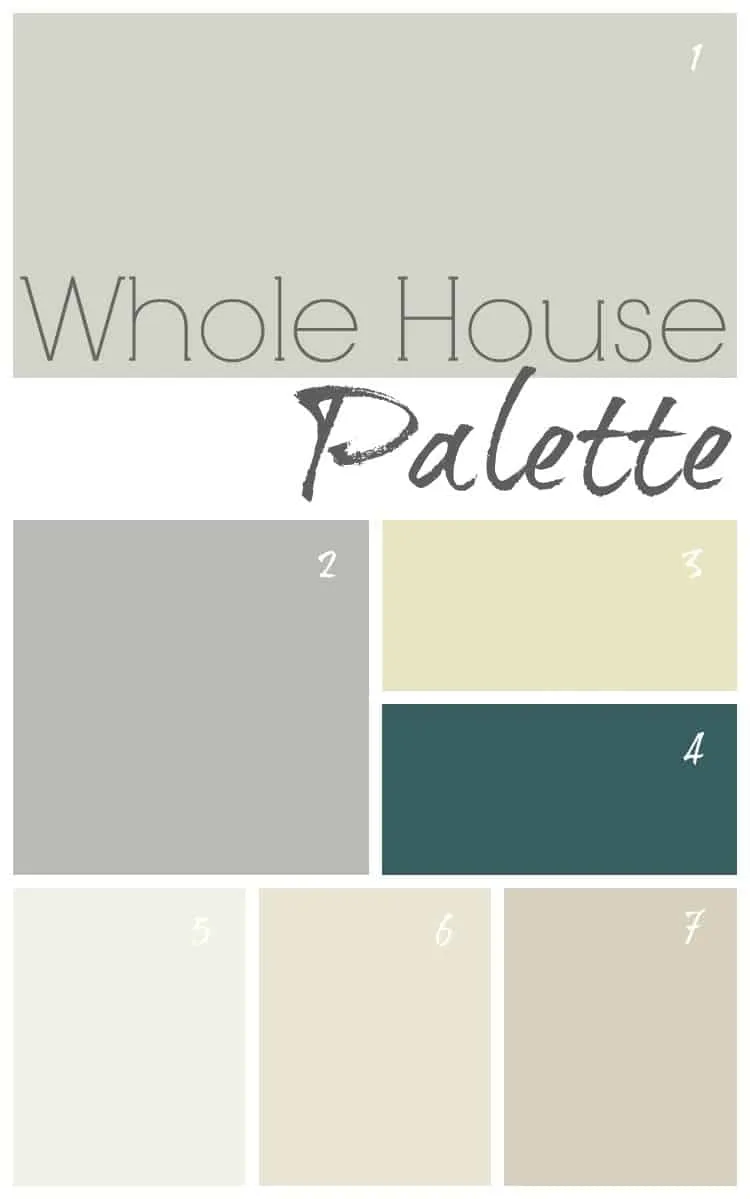 Modern farmhouse color palette for your whole home.