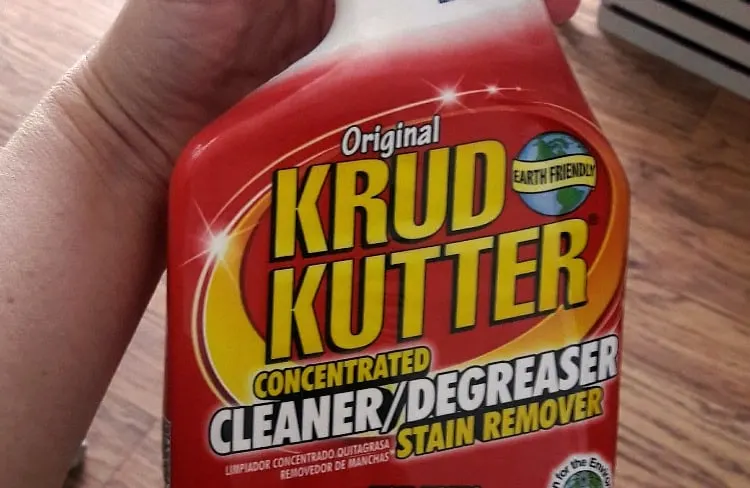 Krud Kutter Cleaner and Degreaser is essential to a good cabinet painting job