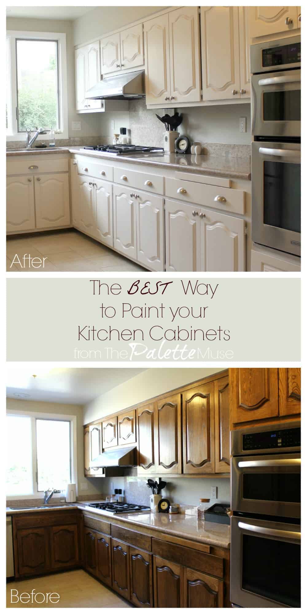 The Best Way to Paint Kitchen Cabinets No Sanding The Palette