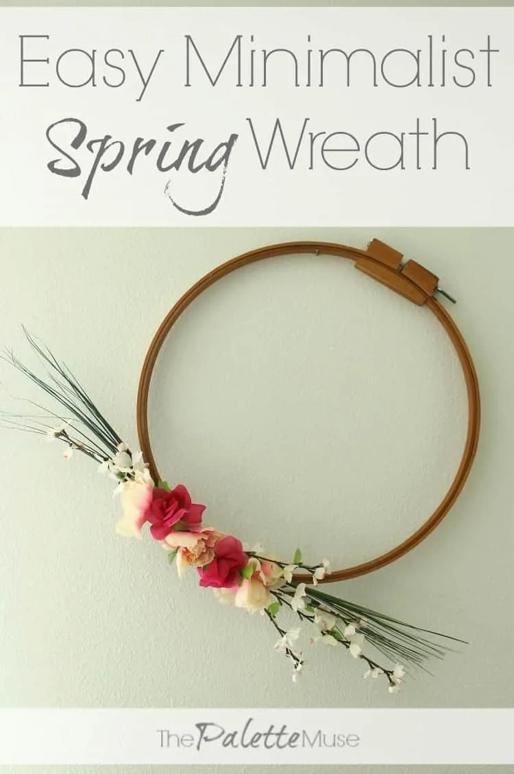 Easy minimalist spring wreath in 15 minutes!