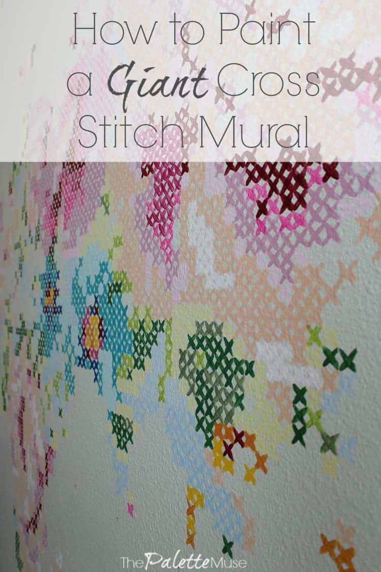 How to Paint a Giant Cross Stitch Mural