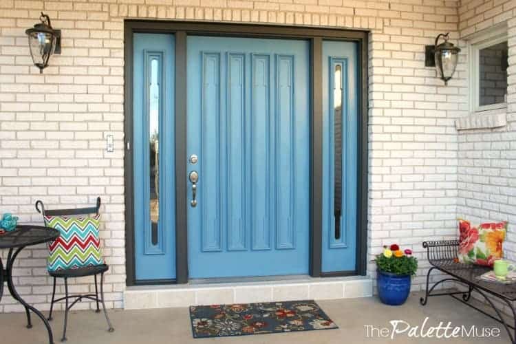 An easy front door makeover transformed this entryway!
