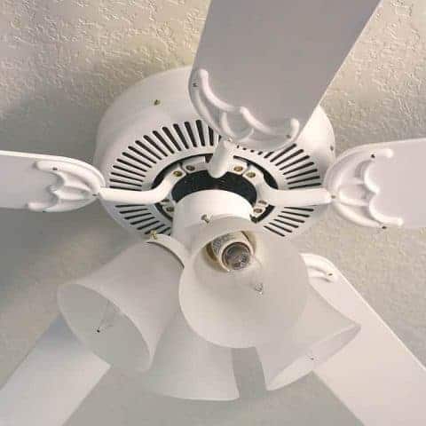 An old dated ceiling fan gets new life!