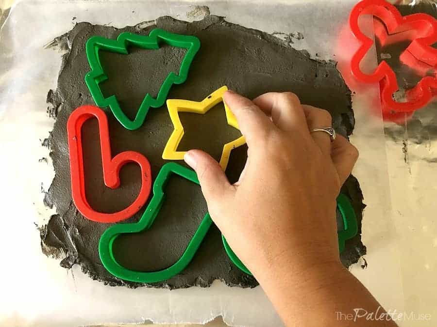 Using cookie cutters to make concrete ornaments