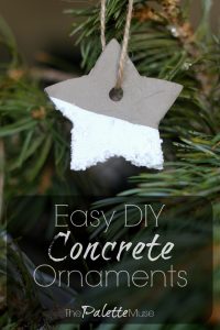 Easy DIY Concrete Christmas Ornaments