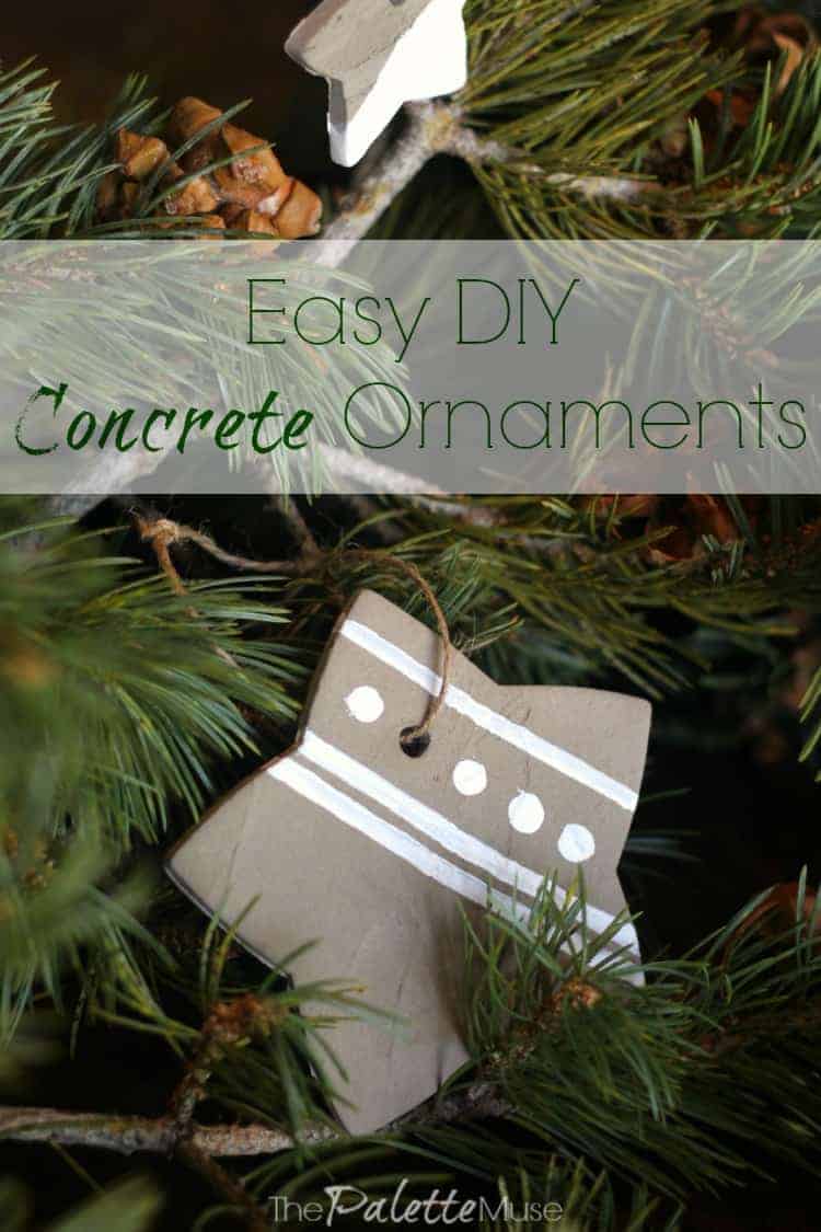 Easy DIY concrete ornaments you can make in a weekend with leftover supplies!