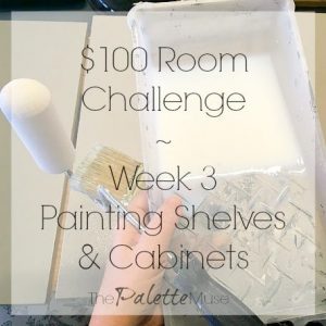 100 Room Challenge Painting Bookshelves and Cabinets