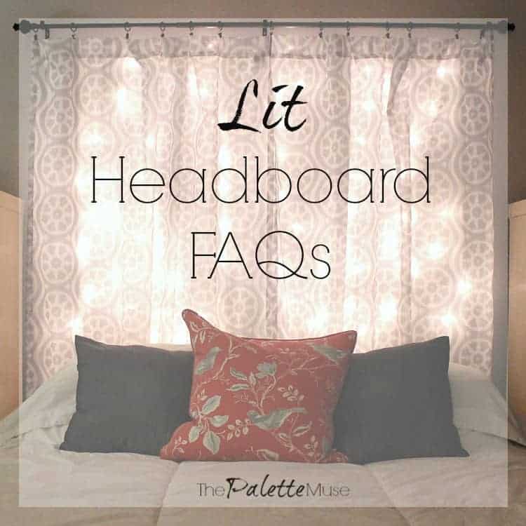 I'm answering all your questions about making your own headboard out of curtains and Christmas lights