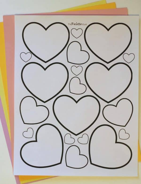 Easy Crafty Paper Conversation Hearts - The Palette Muse