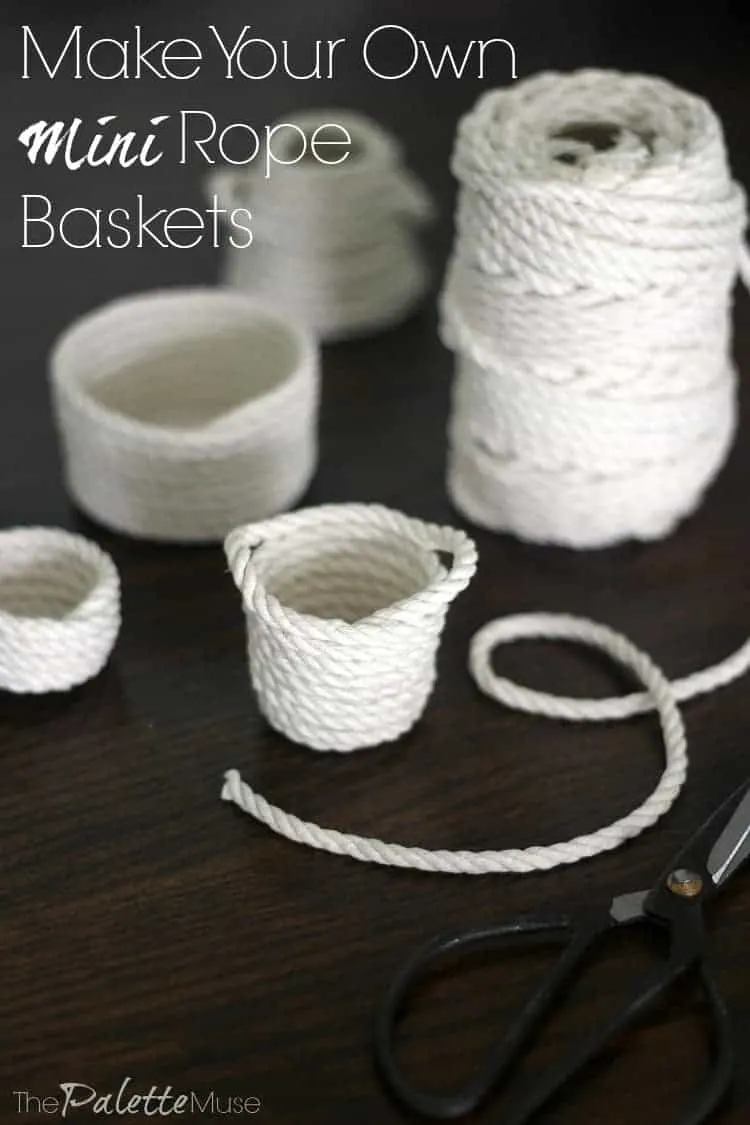 Make your own mini rope baskets