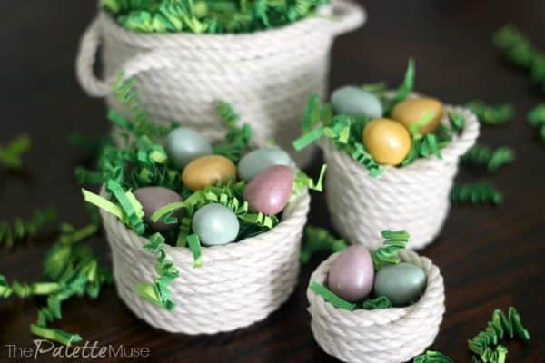 Mini Rope Basket How to Make Your Own Adorable Mini Rope Baskets - The Palette Muse