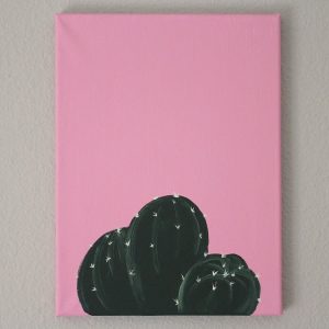 Cute little cactus painting, from a color palette.