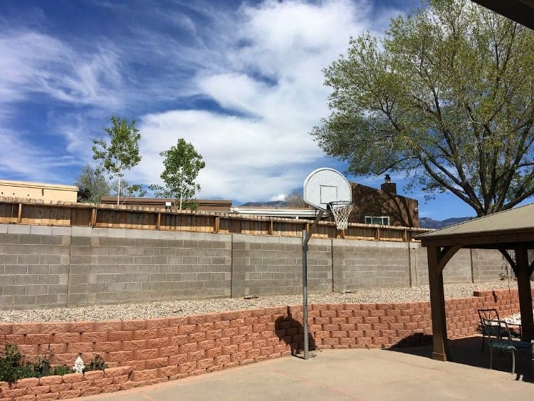 From Boring Concrete Wall To Pretty Painted Patio The Palette Muse