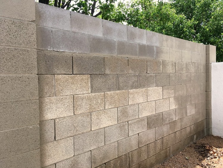 concrete block wall