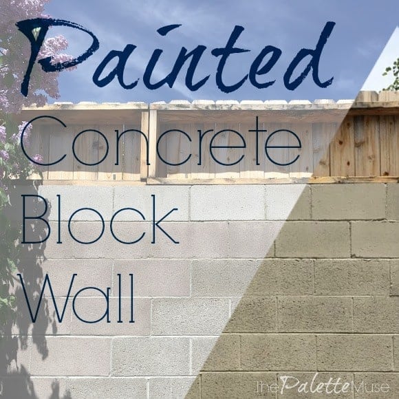 From Boring Concrete Wall To Pretty Painted Patio The Palette Muse - Best Way To Paint Basement Cinder Block Walls