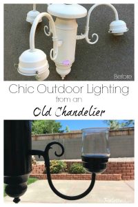 How to create chic outdoor lighting when you unwire a chandelier