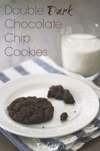 Can't get enough chocolate? These double dark chocolate chip cookies will get the job done. #chocolatechip #darkchocolate #glutenfreecookies