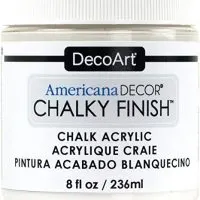 DecoArt Chalky Finish Paint: Everlasting White, 8 oz
