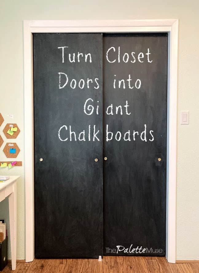 Turn Closet Doors into Giant Chalkboards