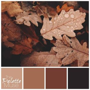Rusty Fall Leaves Palette with reds and browns