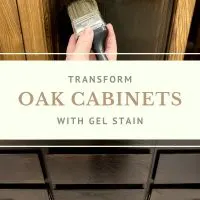 Transform oak cabinets with gel stain