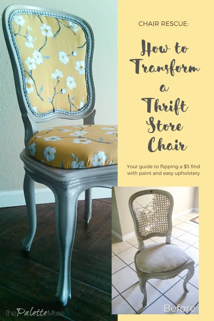 How to Transform a Thrift Store Chair with Paint and Upholstery