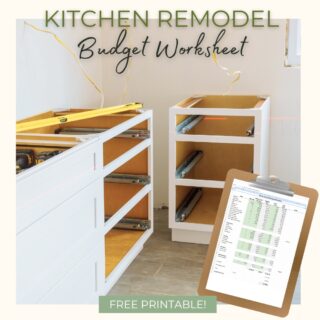 Kitchen remodel budget worksheet