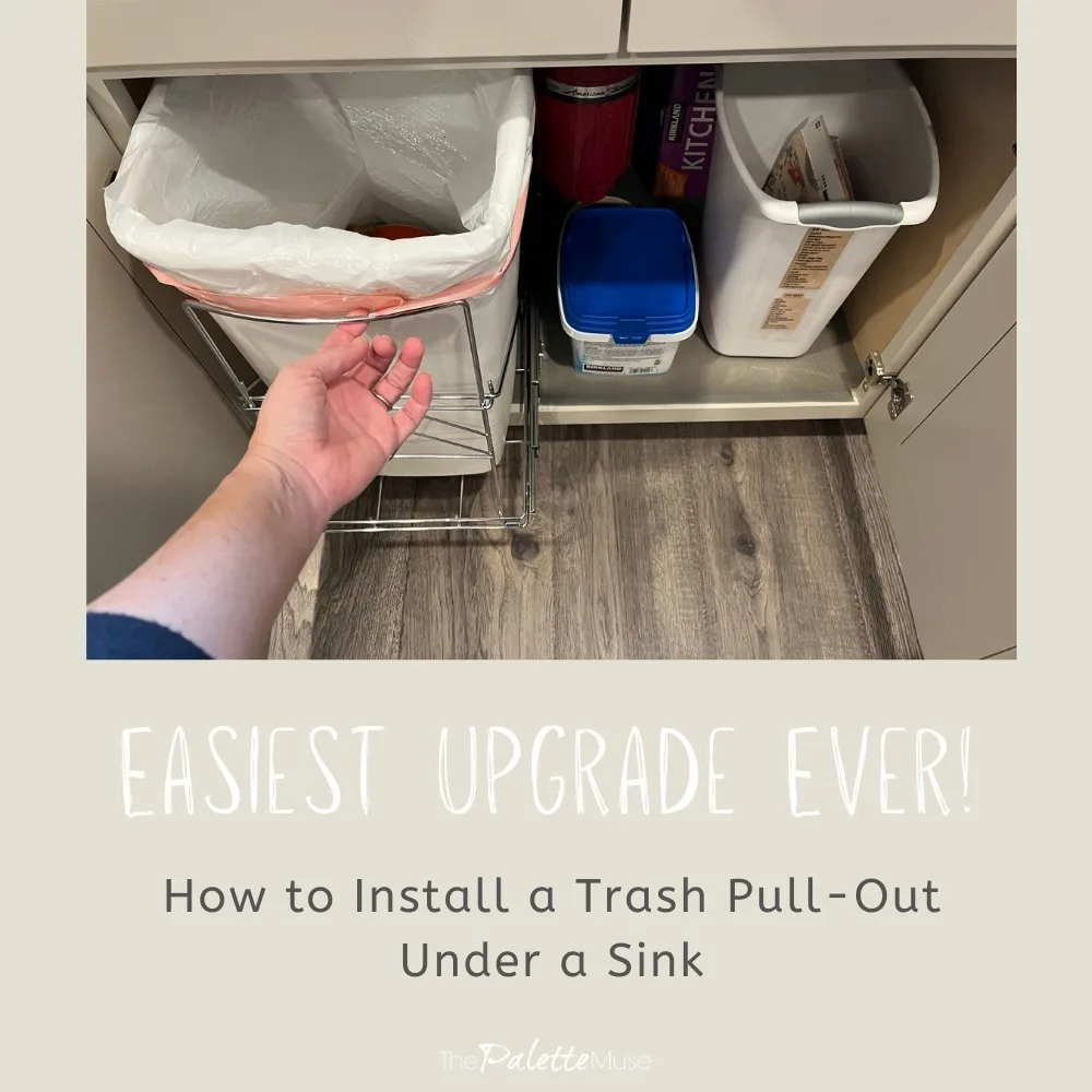 How to install a trash pull out under a sink for the easiest upgrade ever!