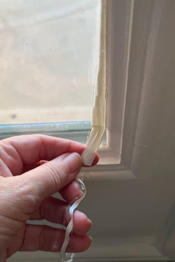 Using liquid mask to save time painting window frames